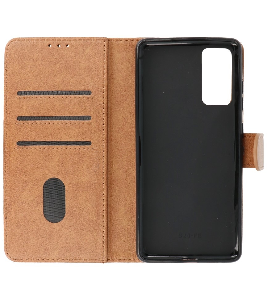 Bookstyle Wallet Cases Hülle für Samsung Galaxy S20 FE Brown