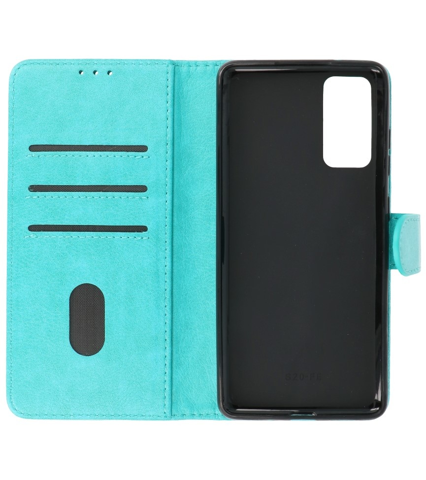 Bookstyle Wallet Cases Hoesje voor Samsung Galaxy S20 FE Groen