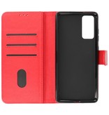 Custodia a portafoglio Bookstyle per Samsung Galaxy S20 FE Red