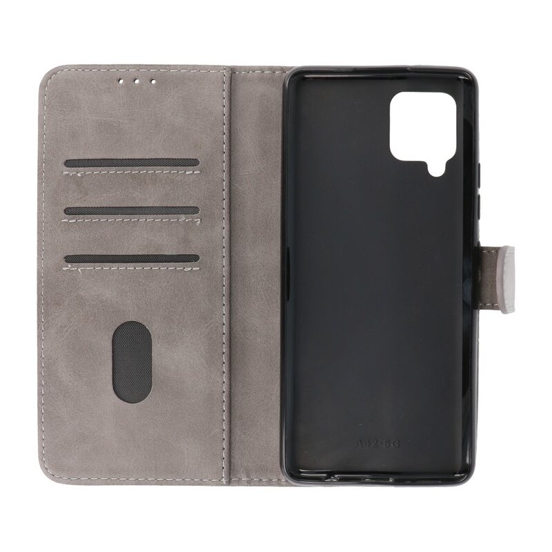 Bookstyle Wallet Cases Case for Samsung Galaxy A42 5G Gray
