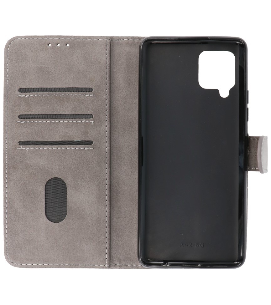 Estuche Bookstyle Wallet Cases para Samsung Galaxy A42 5G Gris