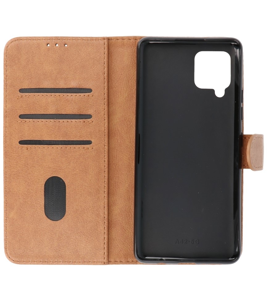 Bookstyle Wallet Cases Hoesje voor Samsung Galaxy A42 5G Bruin