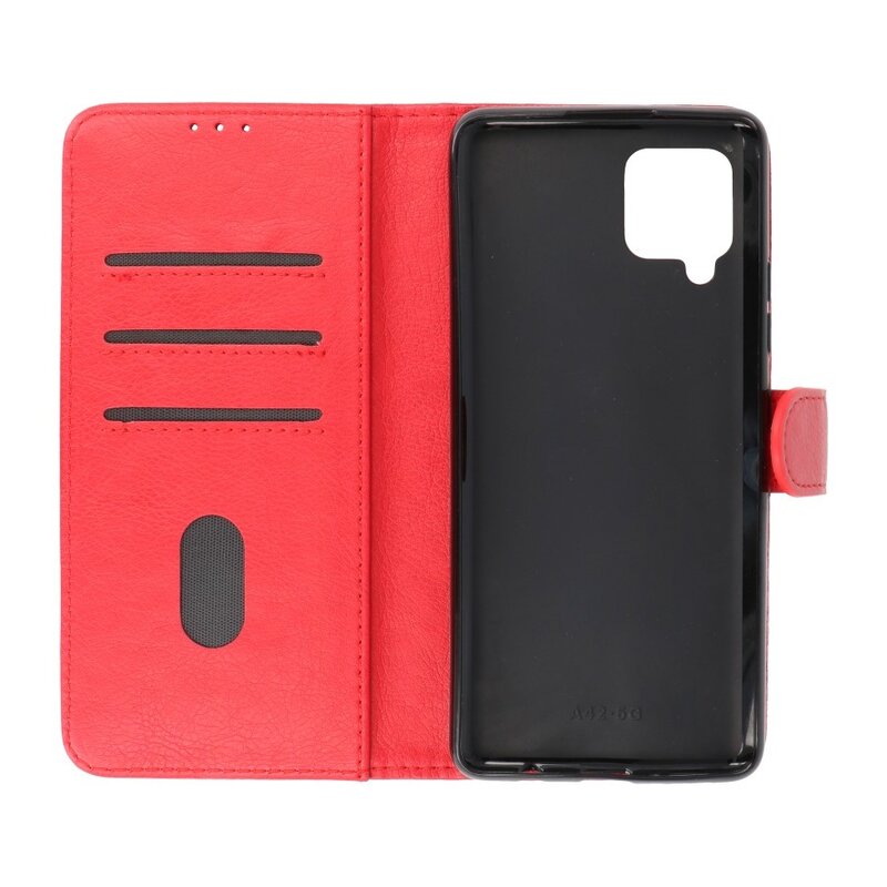 Bookstyle Wallet Cases Hoesje voor Samsung Galaxy A42 5G Rood