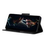 Pull Up PU Leather Bookstyle para Motorola Moto One 5G Negro