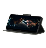 Pull Up PU Leder Bookstyle für Motorola Moto One 5G Dark Green