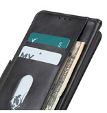 Pull Up PU Leder Bookstyle voor Nokia 8.3 5G Zwart