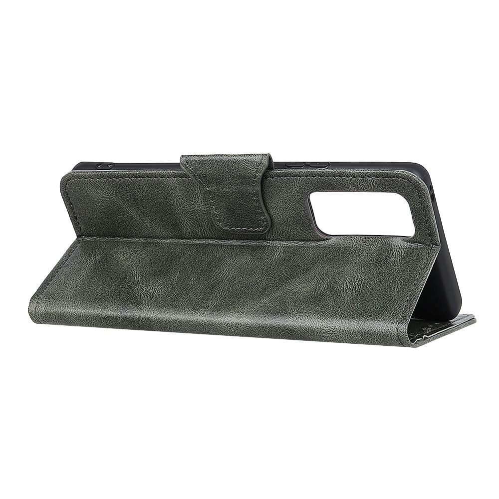 Pull Up PU Leder Bookstyle für Samsung Galaxy M31s Dark Green