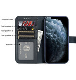 Echte Ledertasche für iPhone XR Navy