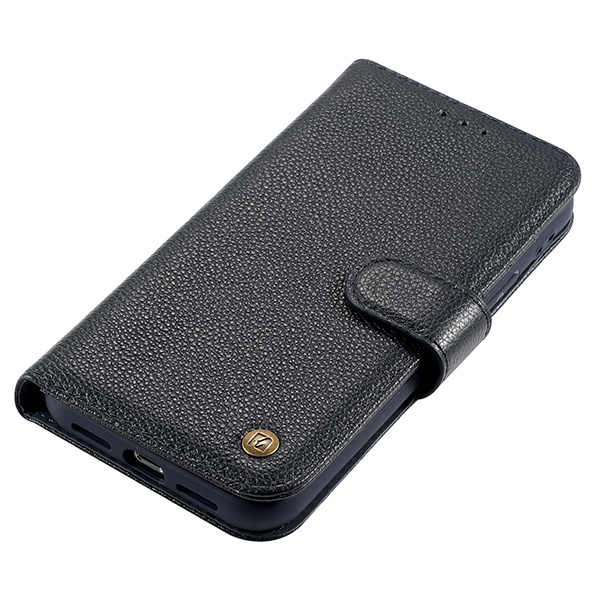 Echte Ledertasche für iPhone XR Navy