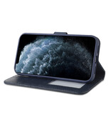 Echte Ledertasche für iPhone Xs Max Navy