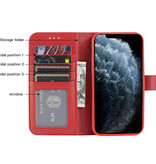 Funda de Piel Verdadera para iPhone Xs Max Rojo