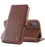 Echte Ledertasche für iPhone Xs Max Brown