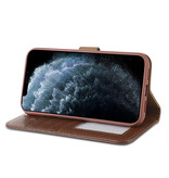 Custodia in vera pelle per iPhone Xs Max marrone