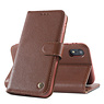 Echte Ledertasche iPhone XR Brown