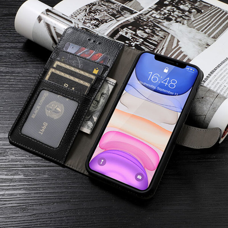 Genuine Leather Case iPhone 12 Pro Max Black