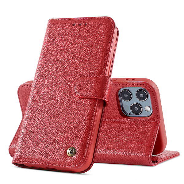 Echte Ledertasche für iPhone 11 Pro Red