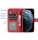 Echte Ledertasche für iPhone 11 Pro Red