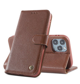 Etui en cuir véritable pour iPhone 11 Pro Marron