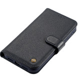 Housse en cuir véritable pour iPhone 11 Pro Max Navy