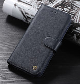 Housse en cuir véritable pour iPhone 11 Pro Max Navy