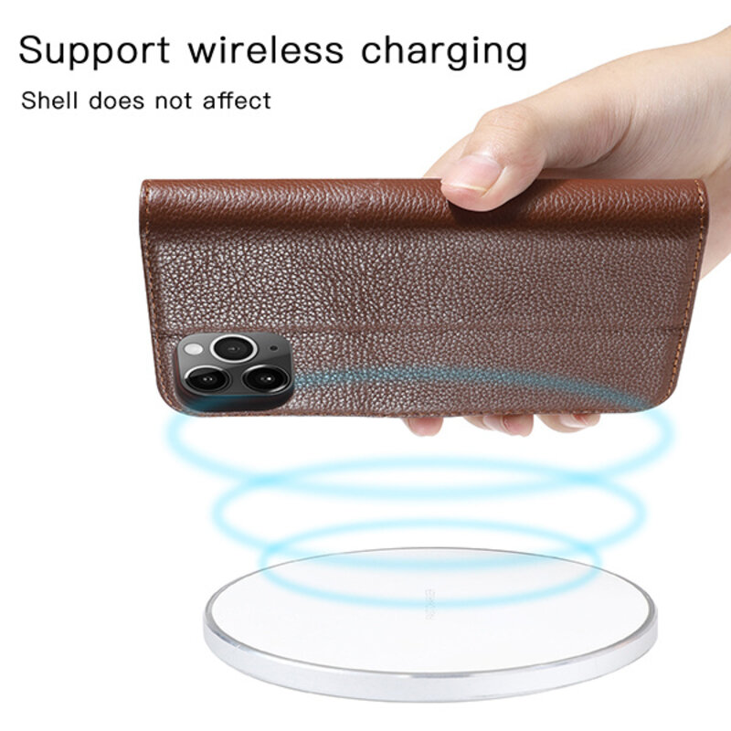 Echte Ledertasche für iPhone 11 Pro Max Brown