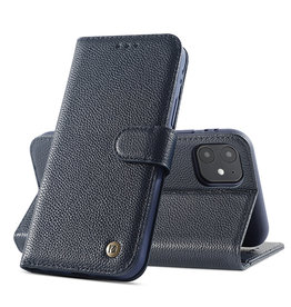 Etui en cuir véritable pour iPhone 12 mini Navy
