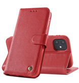 Genuine Leather Case for iPhone 12 mini Red