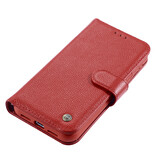 Echte Ledertasche für iPhone 12 Mini Red