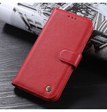 Echt Lederen Hoesje voor iPhone 12 mini Rood