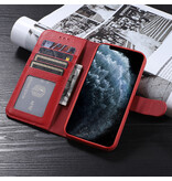 Echt Lederen Hoesje voor iPhone 12 mini Rood