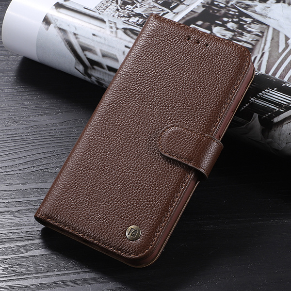 Funda de Piel Verdadera para iPhone 12 mini Marrón