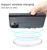 Housse en cuir véritable pour iPhone 12/12 Pro Navy