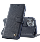 Housse en cuir véritable pour iPhone 12 Pro Max Navy