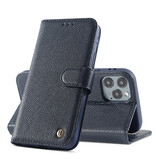 Housse en cuir véritable pour iPhone 12 Pro Max Navy