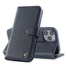 Etui en cuir véritable pour iPhone 12 Pro Max Navy