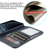 Funda de piel auténtica para iPhone 12 Pro Max Azul marino