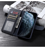 Funda de piel auténtica para iPhone 12 Pro Max Azul marino