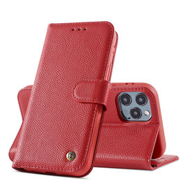 Custodia in vera pelle per iPhone 12 Pro Max Red