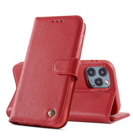 Echte Ledertasche iPhone 12 Pro Max Red