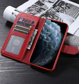 Echte Ledertasche für iPhone 12 Pro Max Red