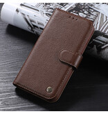 Étui en cuir véritable pour iPhone 12 Pro Max Marron