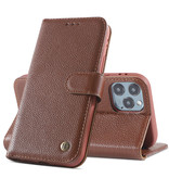 Genuine Leather Case for iPhone 12 Pro Max Brown