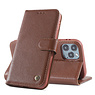 Etui en cuir véritable pour iPhone 12 Pro Max Marron