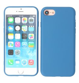 Carcasa de TPU en color de moda de 2,0 mm de grosor para iPhone SE 2020/8/7 Azul marino