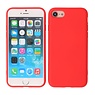 Coque en TPU couleur mode épaisse de 2,0 mm pour iPhone SE 2020/8/7 rouge
