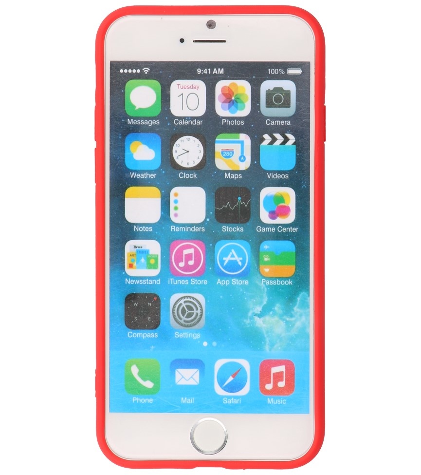 2.0mm Dikke Fashion Color TPU Hoesje voor iPhone SE 2020 / 8 / 7 Rood