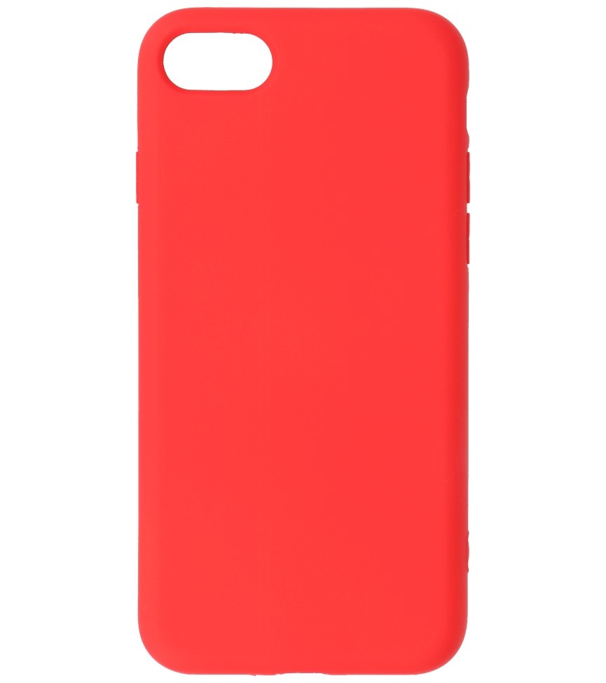 2.0mm Dikke Fashion Color TPU Hoesje voor iPhone SE 2020 / 8 / 7 Rood