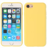 2.0mm Dikke Fashion Color TPU Hoesje voor iPhone SE 2020 / 8 / 7 Geel