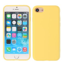 Coque en TPU couleur mode épaisse de 2,0 mm pour iPhone SE 2020/8/7 jaune