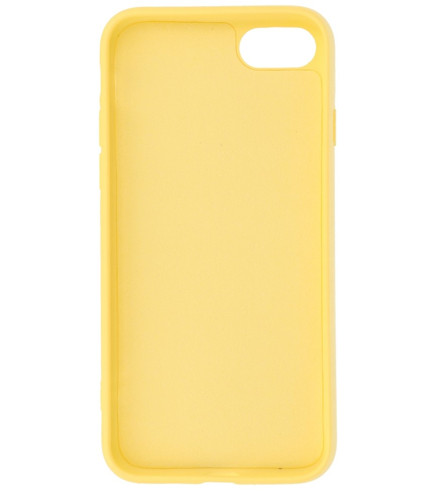 Coque en TPU Fashion Color de 2,0 mm d'épaisseur pour iPhone SE 2020/8/7 Jaune